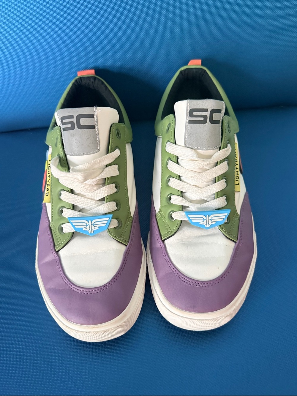 Disney Pixar Toy Story Buzz Lightyear Sneakers Men’s Size 10 Colorblock Low Top